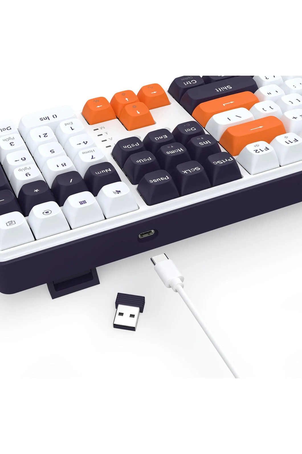 Redragon K689WBO RGB Pro Wyvern White 108-Key Gasket Wireless Mechanical Keyboard - Image 7