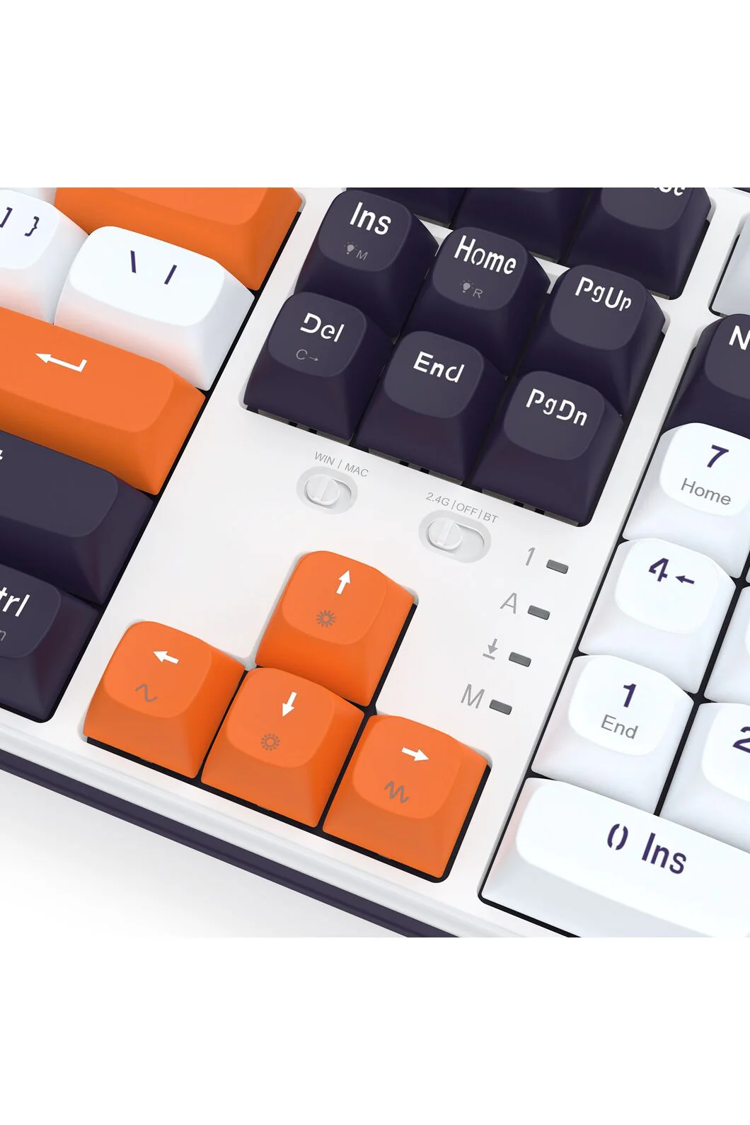 Redragon K689WBO RGB Pro Wyvern White 108-Key Gasket Wireless Mechanical Keyboard - Image 9