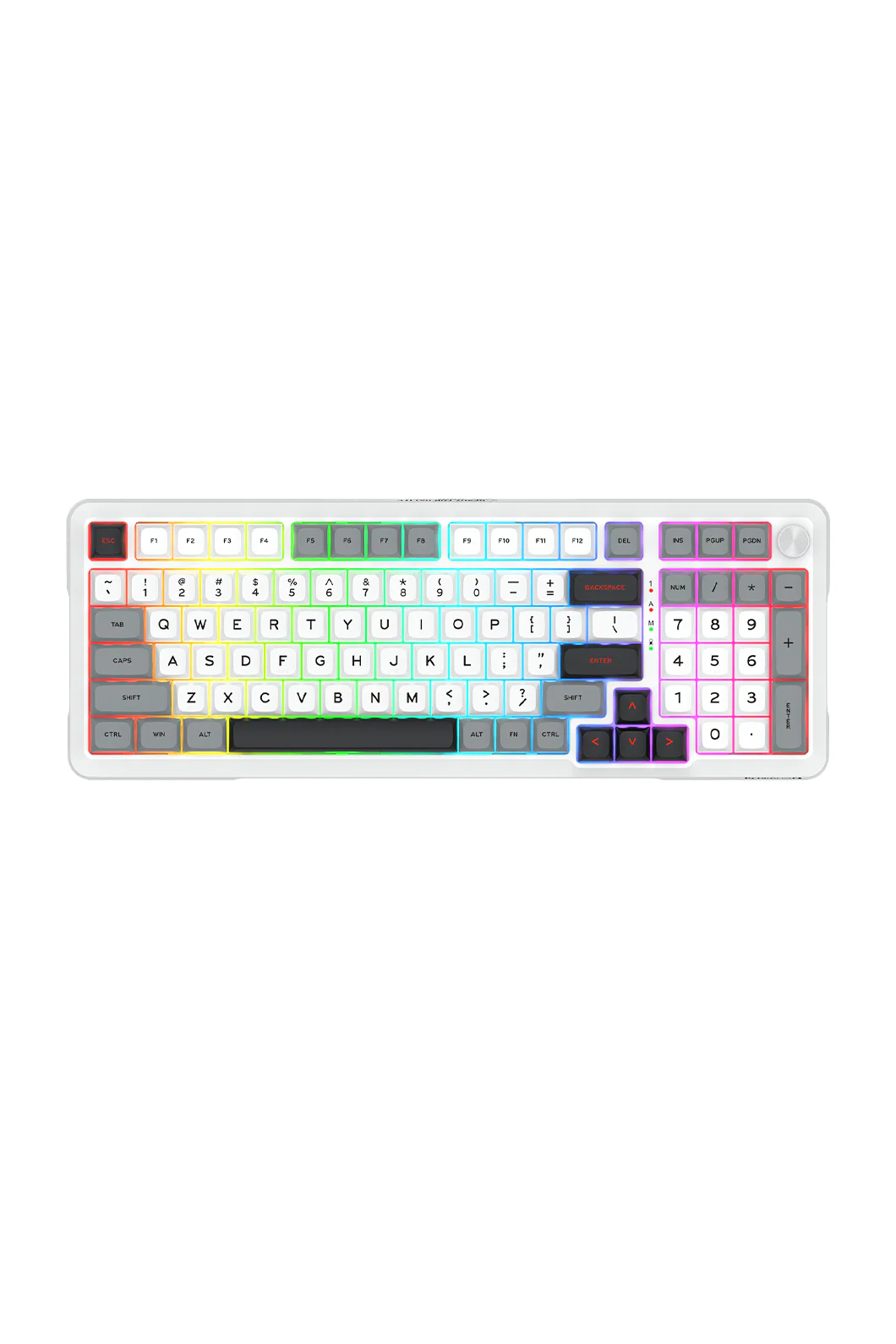 Redragon K688WGL RGB Pro Bragi White Full Size Gasket Wireless Mechanical Keyboard