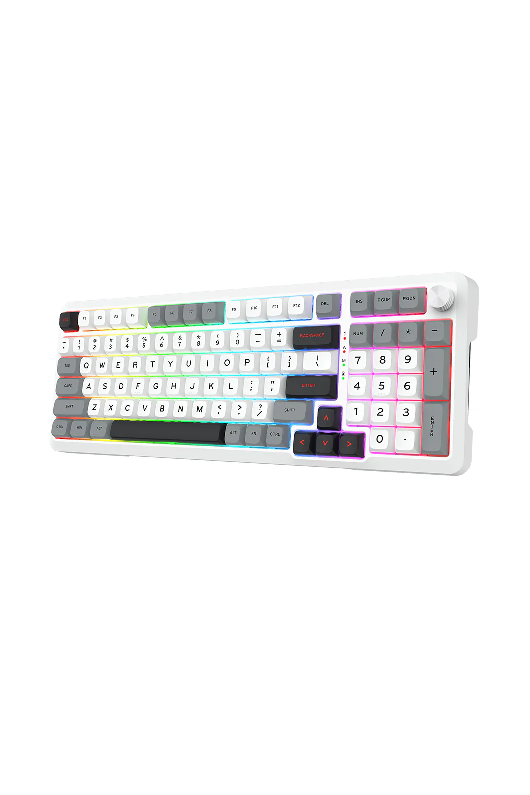 Redragon K688WGL RGB Pro Bragi White Full Size Gasket Wireless Mechanical Keyboard - Image 3