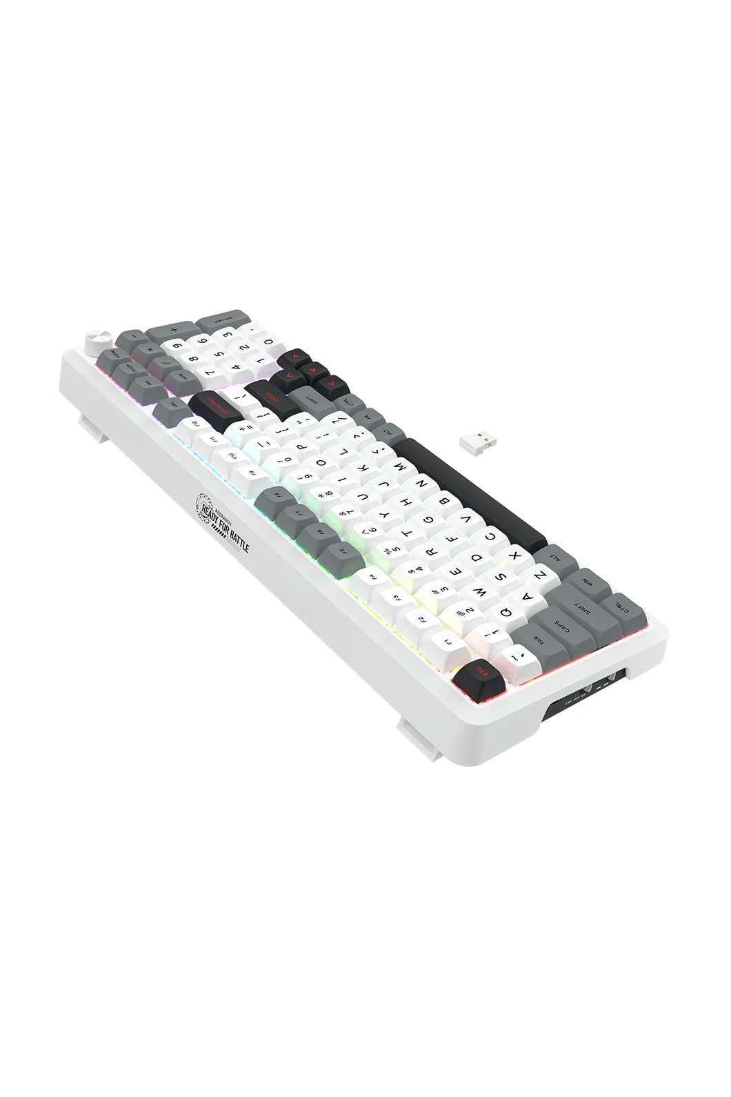 Redragon K688WGL RGB Pro Bragi White Full Size Gasket Wireless Mechanical Keyboard - Image 6