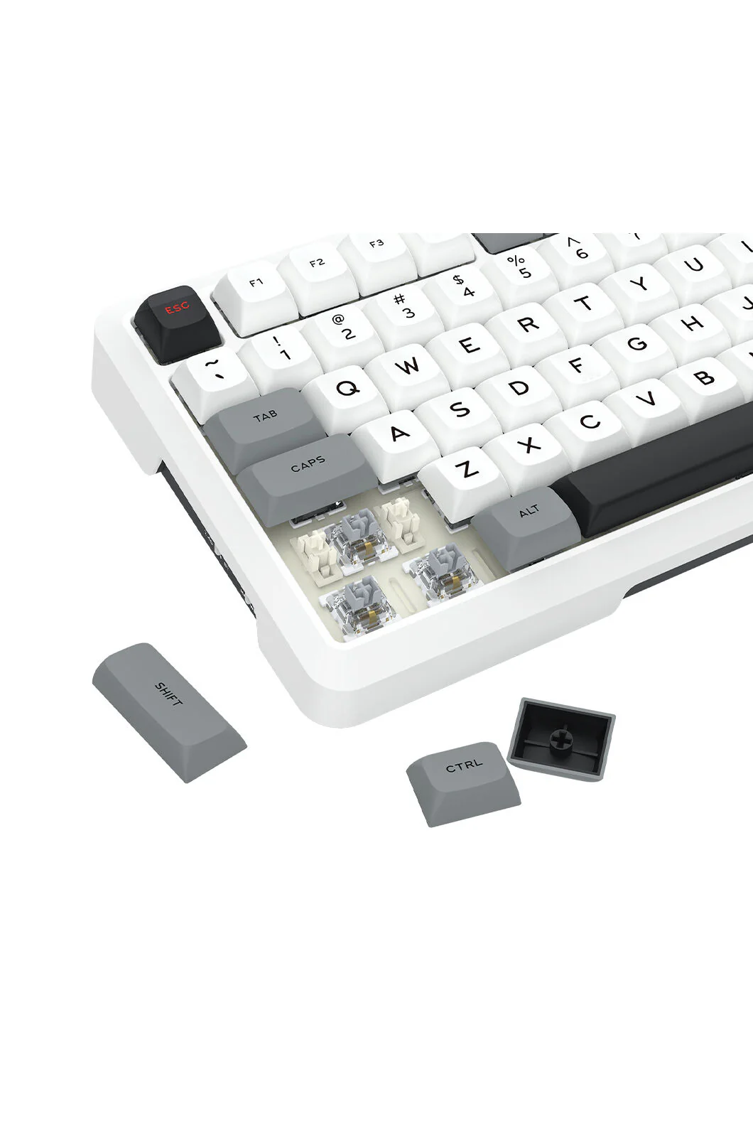 Redragon K688WGL RGB Pro Bragi White Full Size Gasket Wireless Mechanical Keyboard - Image 8