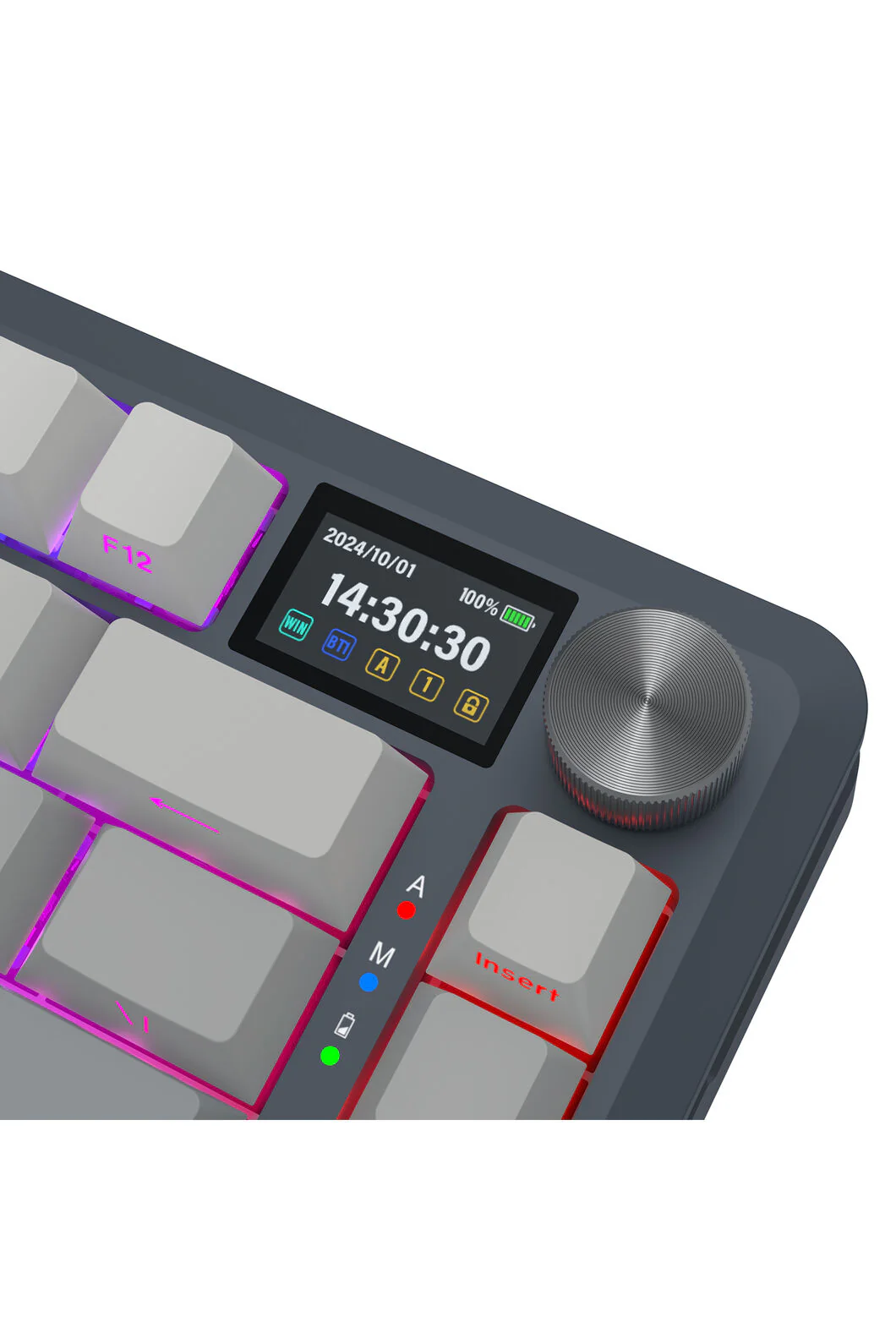 Redragon K708GG RGB Pro Fleact Charcoal 75% LCD Gasket Wireless Mechanical Keyboard - Image 19