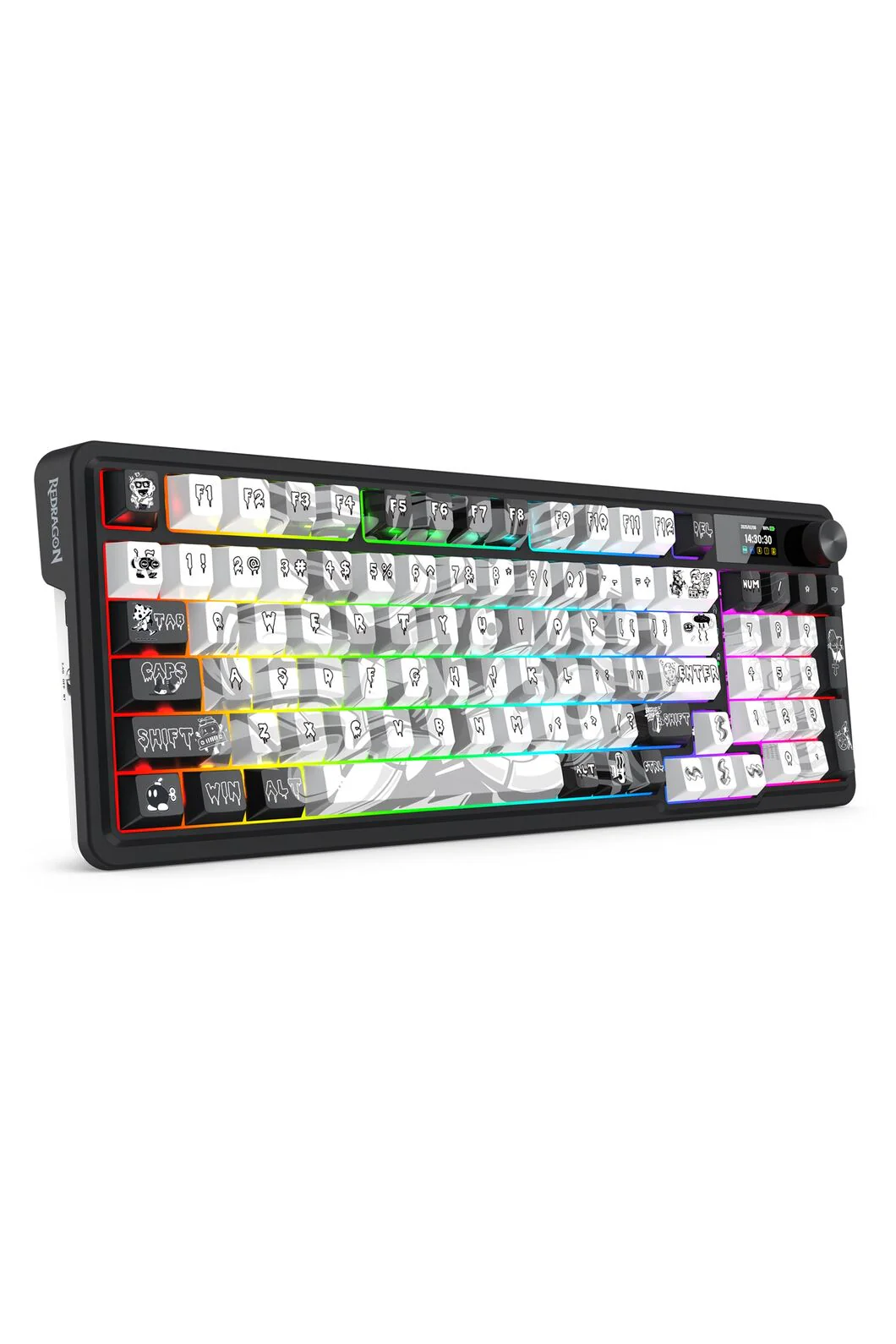 Redragon K719GF-RGB Pro Artemis Pro Grey Wireless Mechanical Keyboard - Image 8