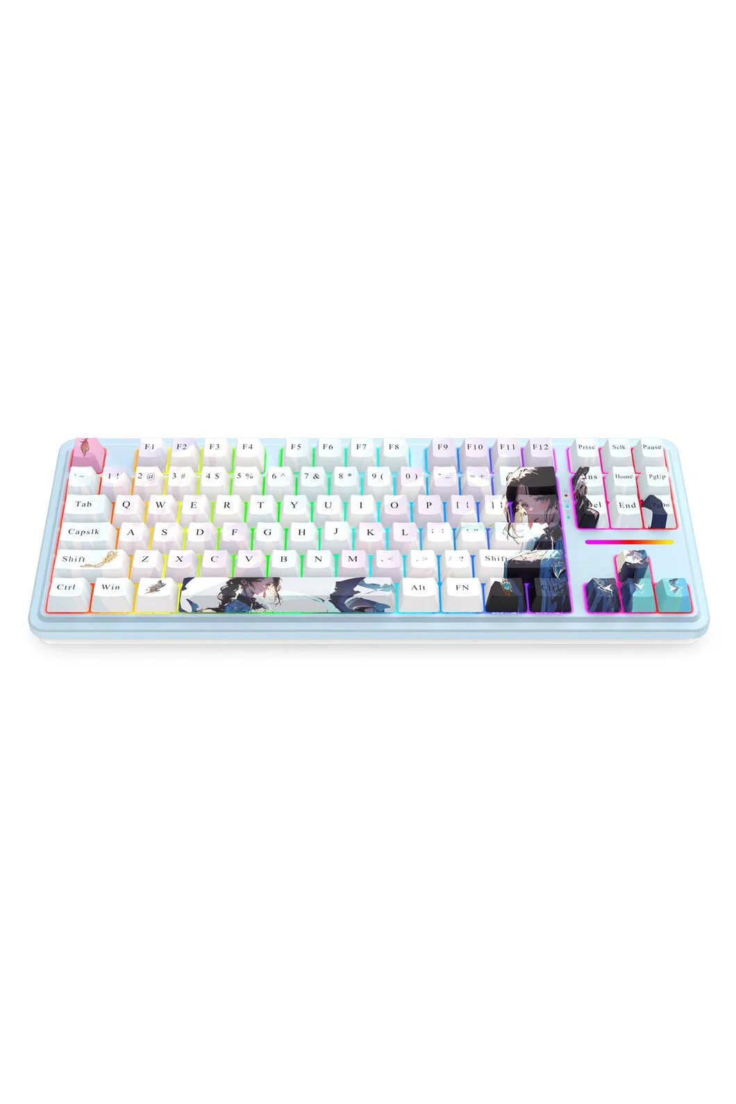 Redragon K728AK RGB Pro Antonium Pro Blue TKL Noise Dampened Wireless Mechanical Keyboard - Image 3