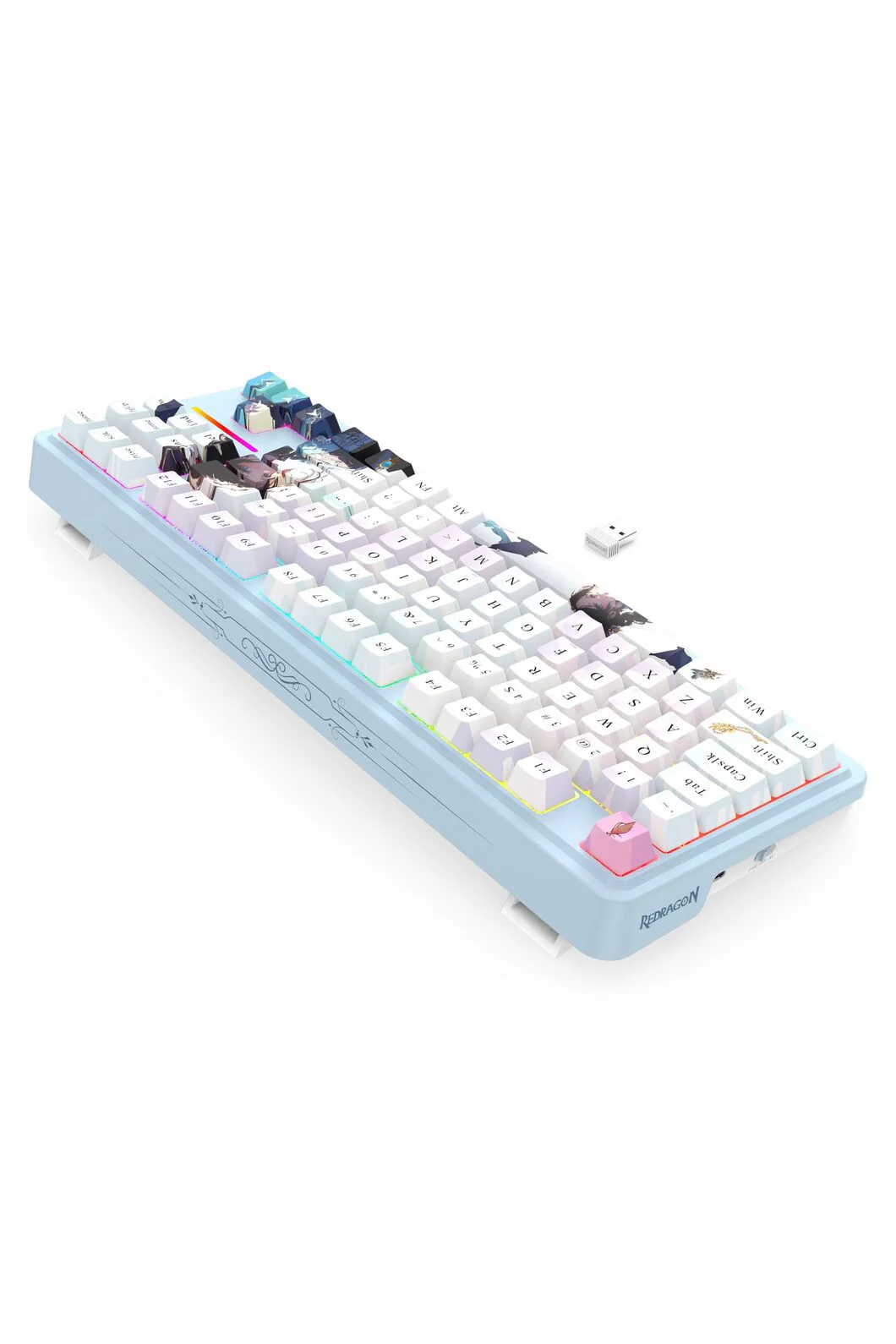 Redragon K728AK RGB Pro Antonium Pro Blue TKL Noise Dampened Wireless Mechanical Keyboard - Image 4