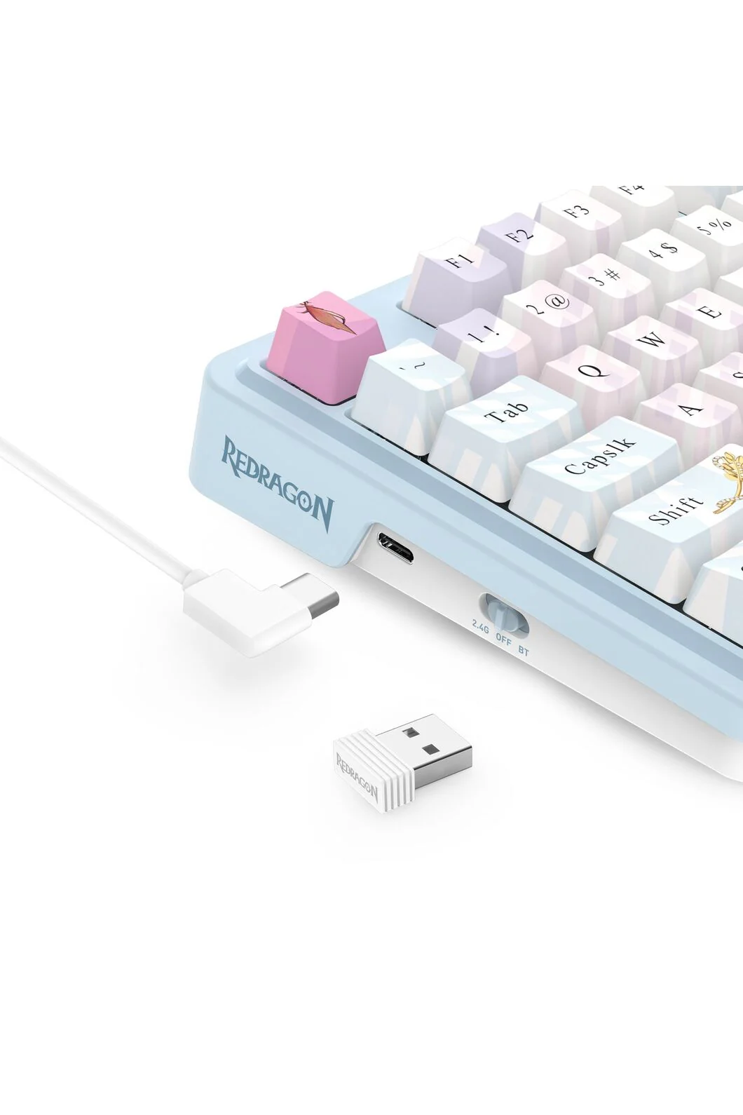Redragon K728AK RGB Pro Antonium Pro Blue TKL Noise Dampened Wireless Mechanical Keyboard - Image 7