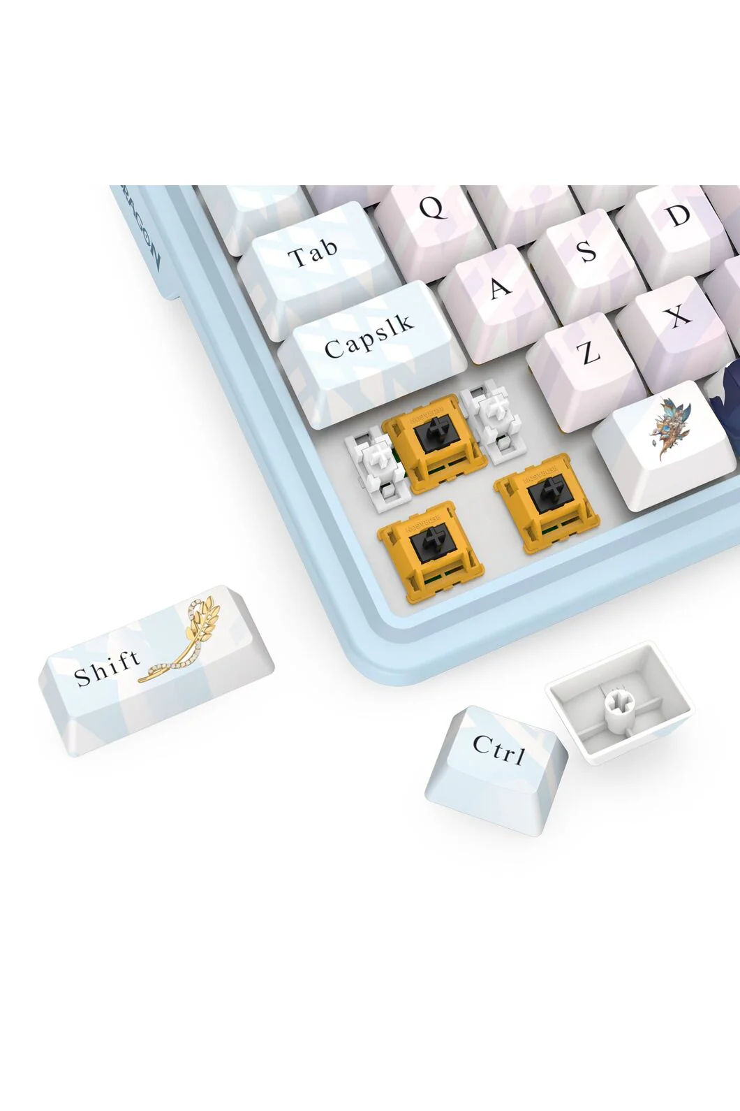 Redragon K728AK RGB Pro Antonium Pro Blue TKL Noise Dampened Wireless Mechanical Keyboard - Image 8