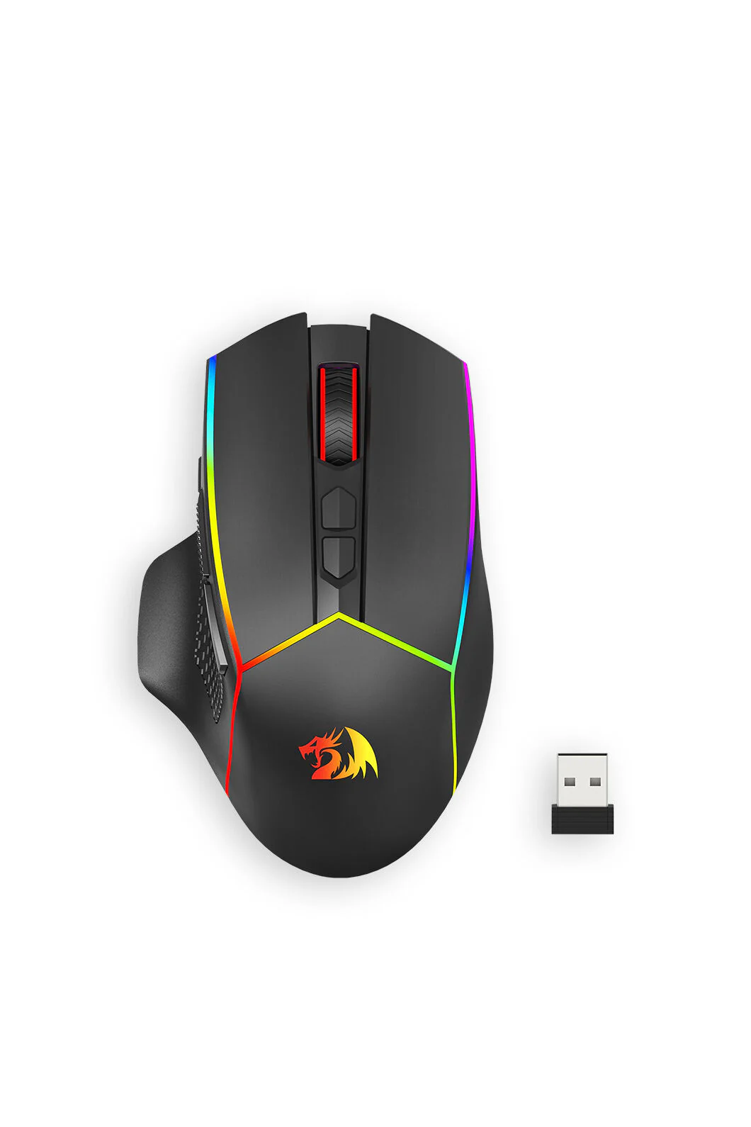 Redragon M814RGB-PRO Axe Pro Black Honeycomb Tri-Mode RGB Gaming Mouse