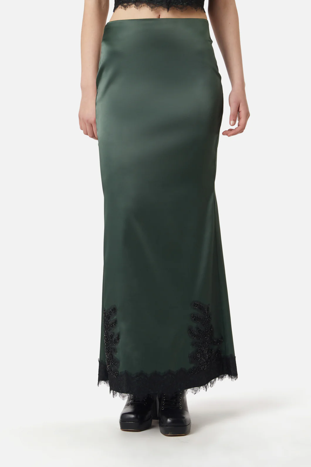 Remnants Satin Lace Skirt - Image 2