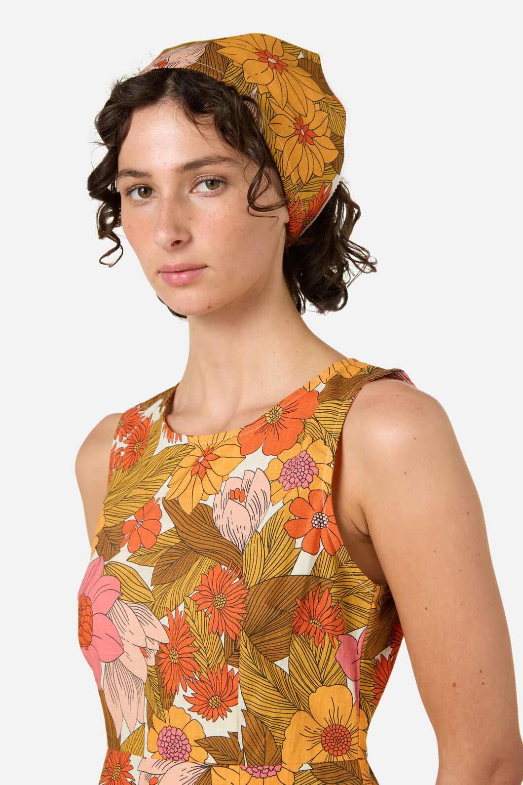 Nellie 70'S Floral Head Scarf