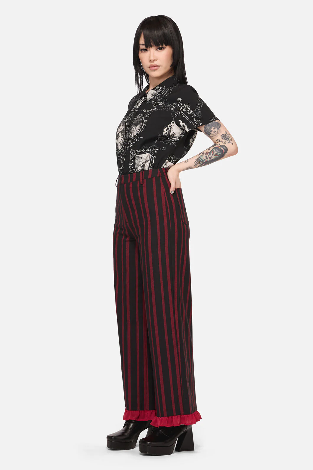 Ritualistic Goth Ruffle Pant - Image 4