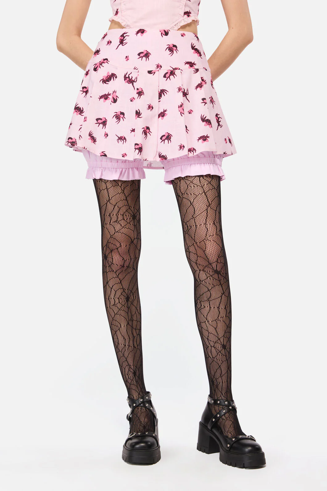 Rococo Life Spider Print Bow Bloomer Skort - Image 2