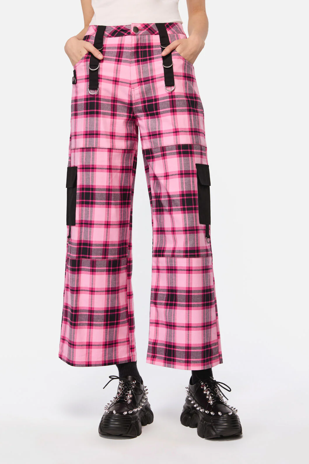 Rococo Life Tartan Cargo Pants - Image 4