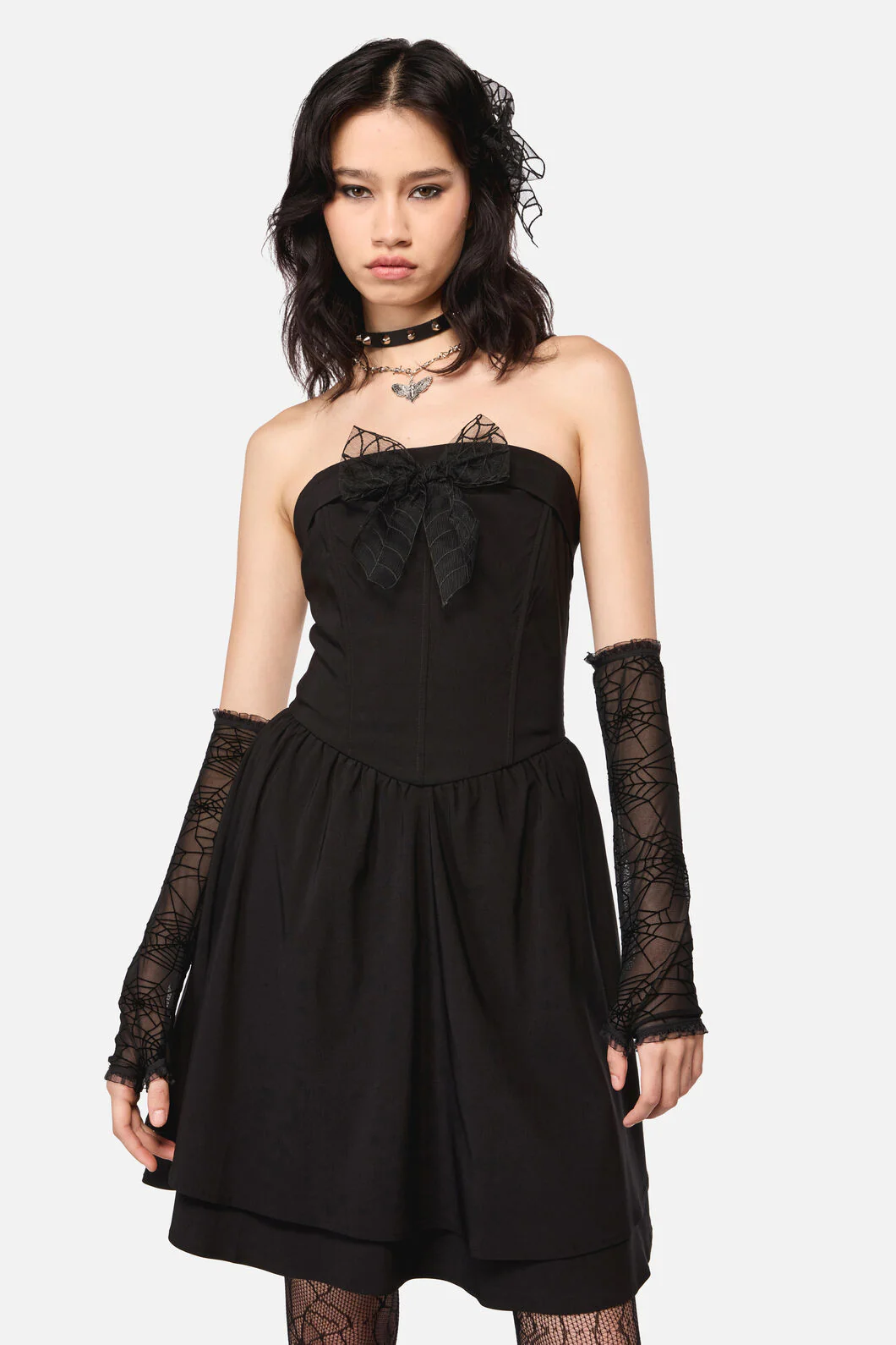Rococo Life Goth Spider WTrim Dress - Image 4