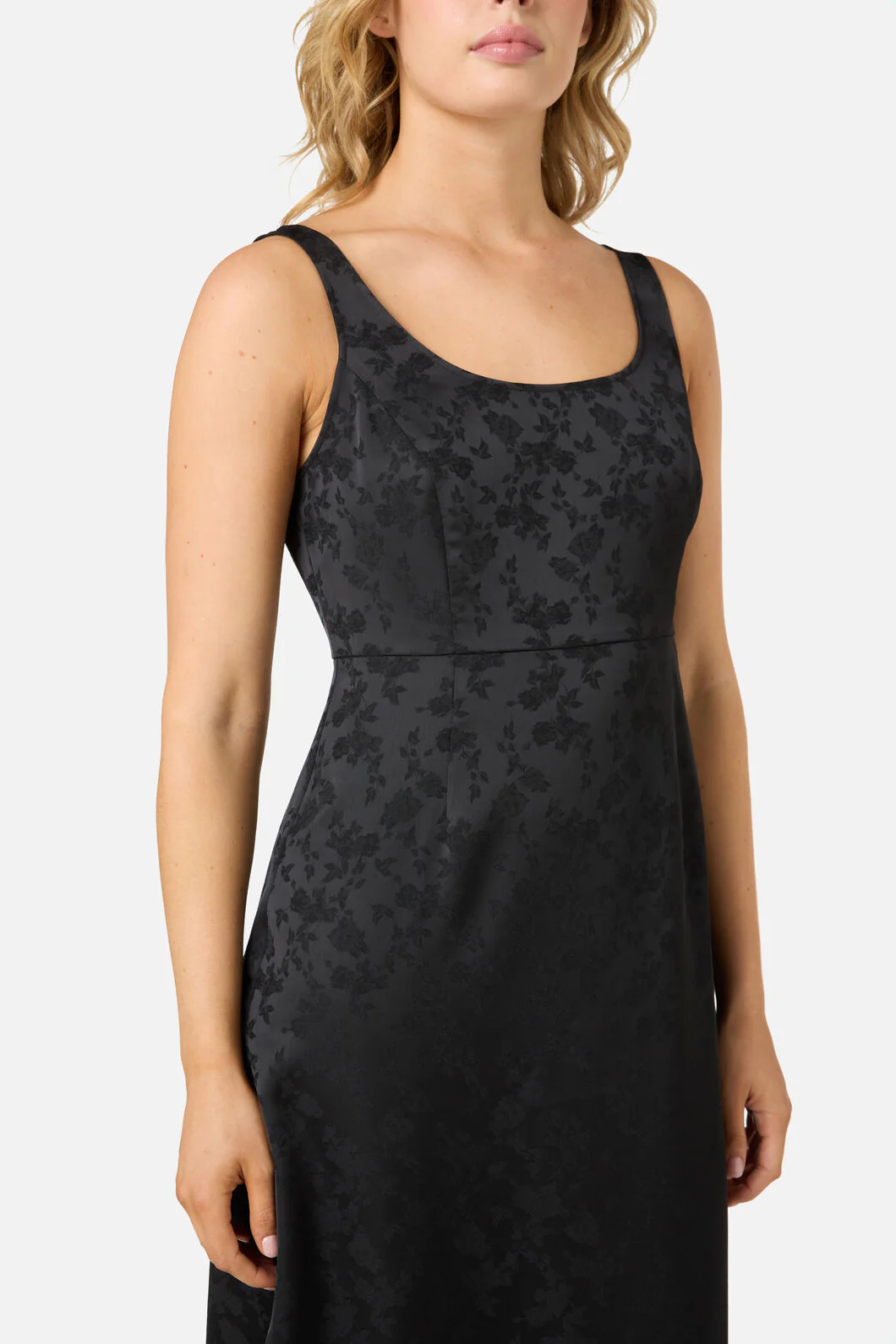 Roma Satin Embossed Midi Dress - Image 12