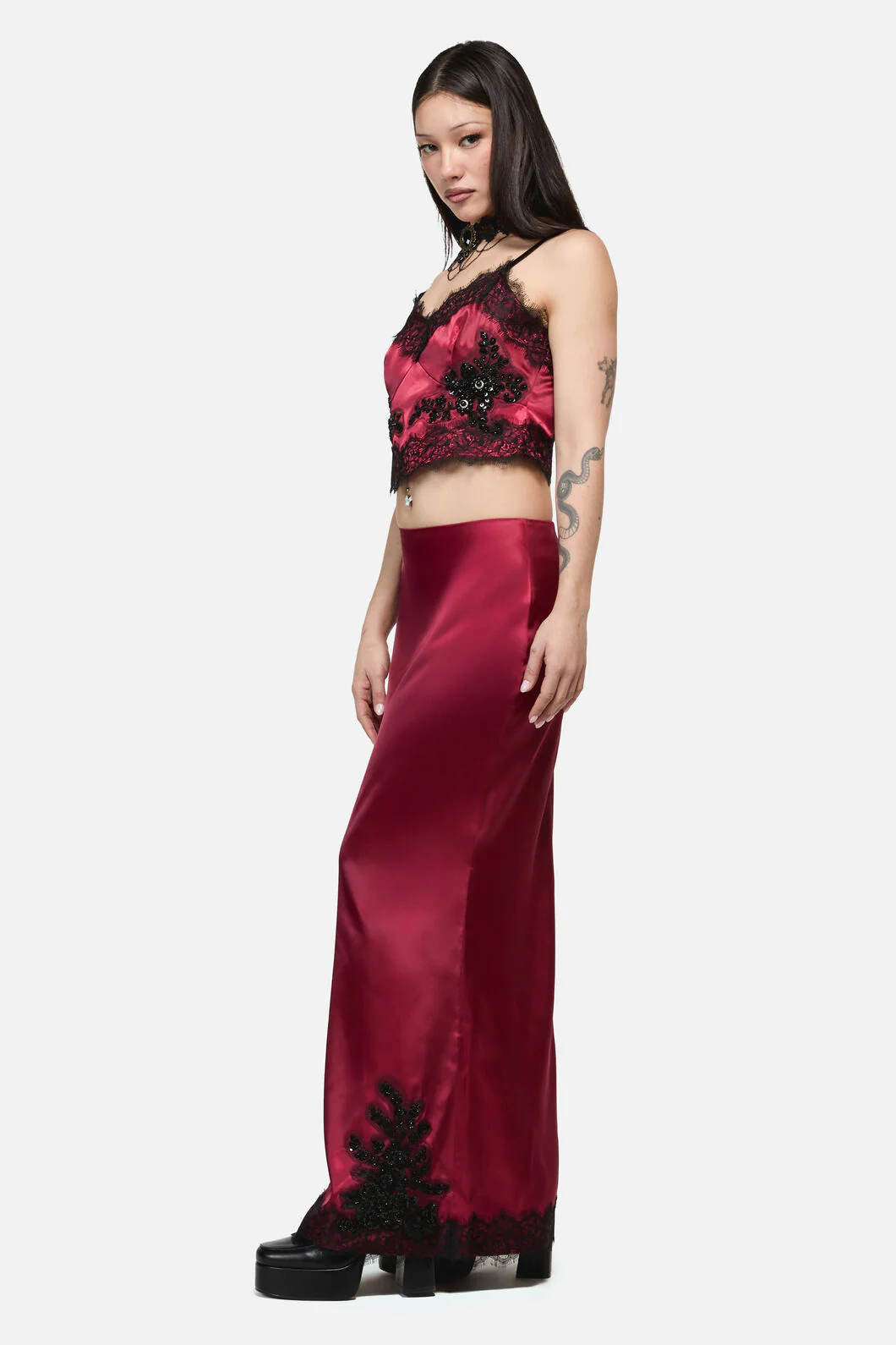 Rosalie Formal Lace Trim Skirt - Image 3