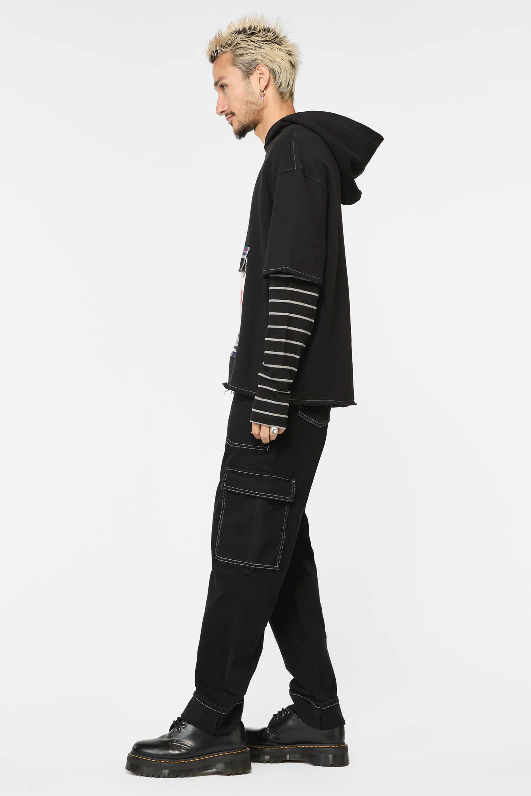 Rot Contrast Sleeve Hoodie - Image 3