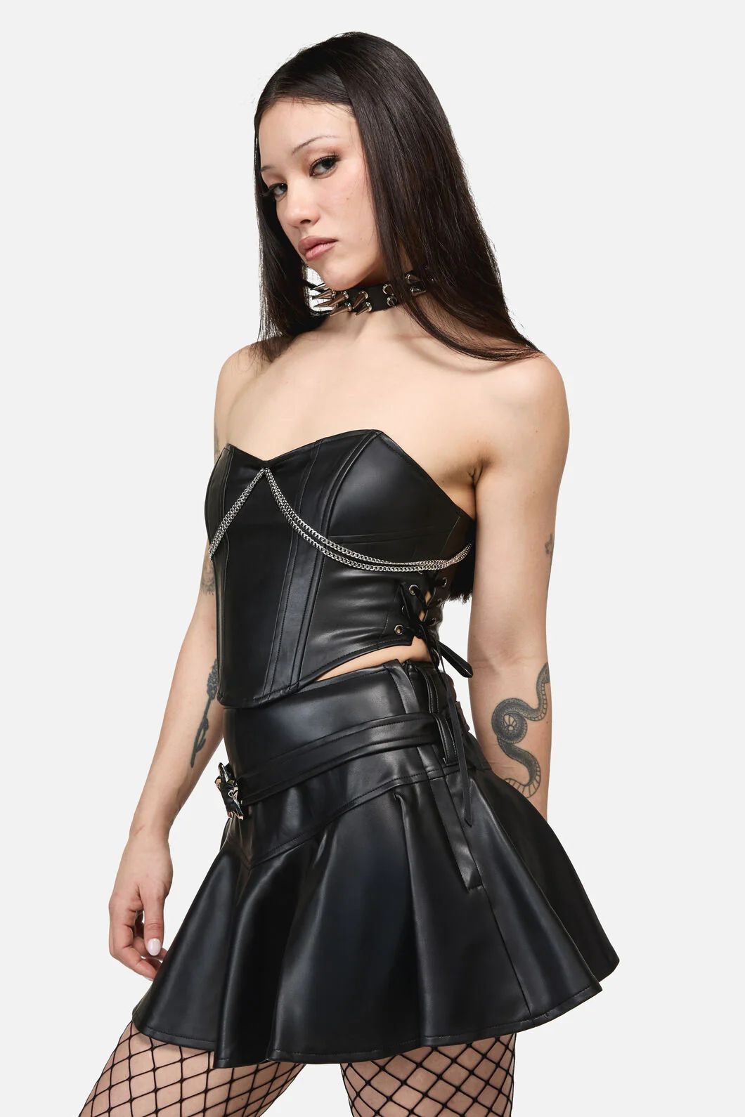 Roxi Goth Chain Trim Corset - Image 3