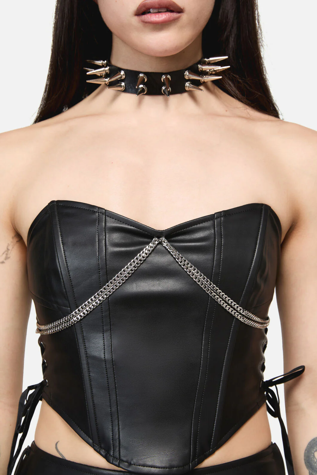 Roxi Goth Chain Trim Corset - Image 6