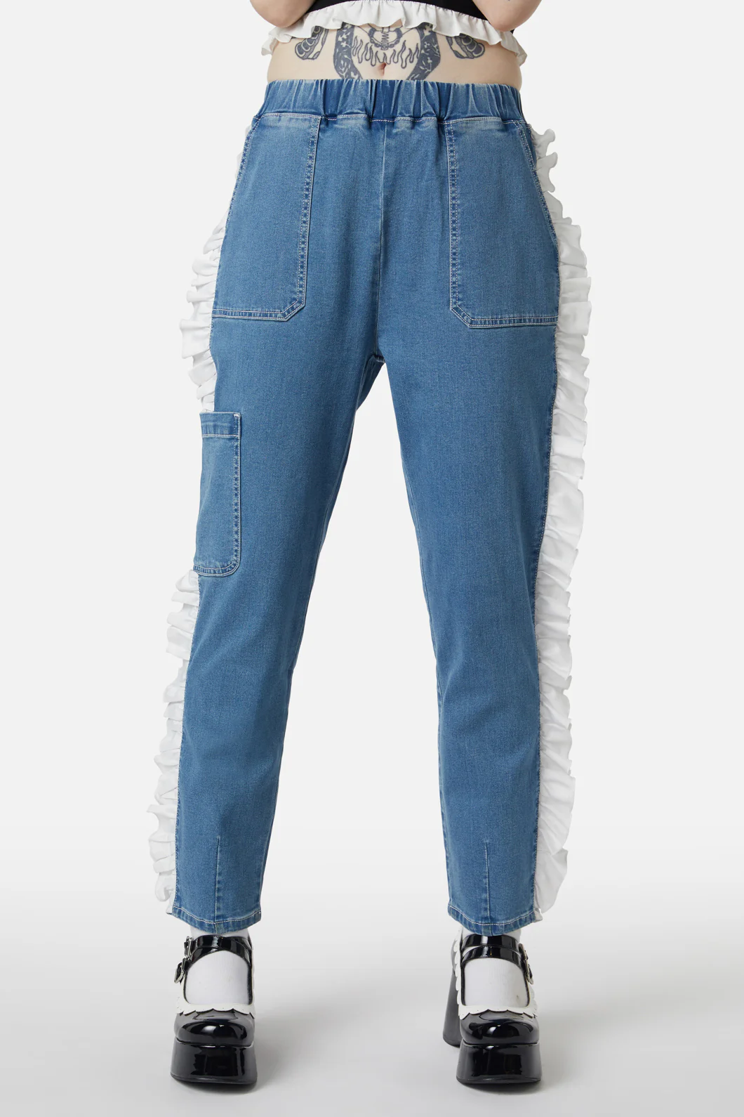 Ruffle Denim Cargo Pant - Image 3