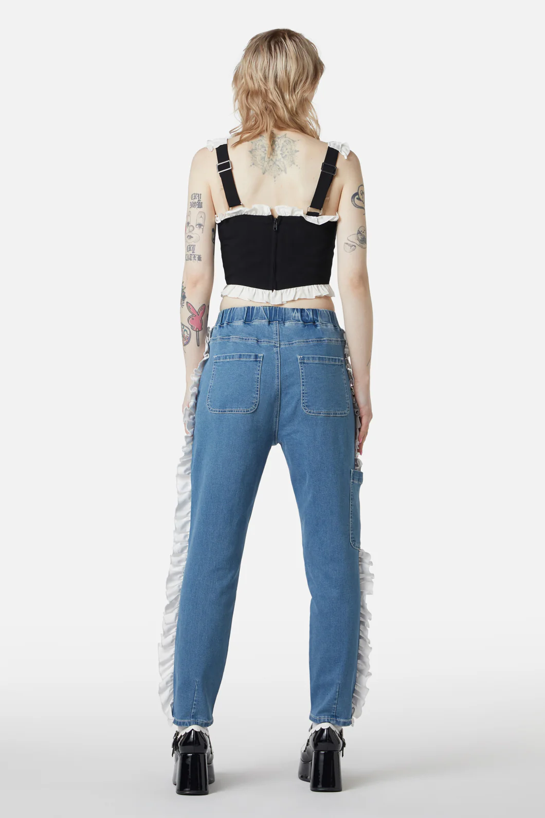 Ruffle Denim Cargo Pant - Image 5