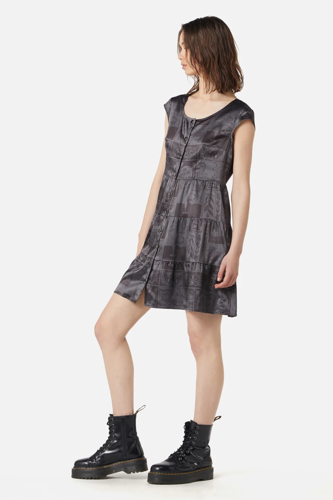 Ruined Mansion Satin Brocade Dress - Image 3