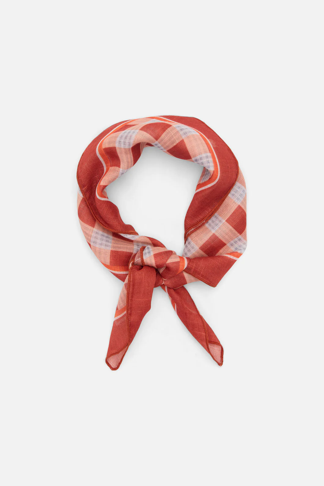 Rust Check Small Scarf