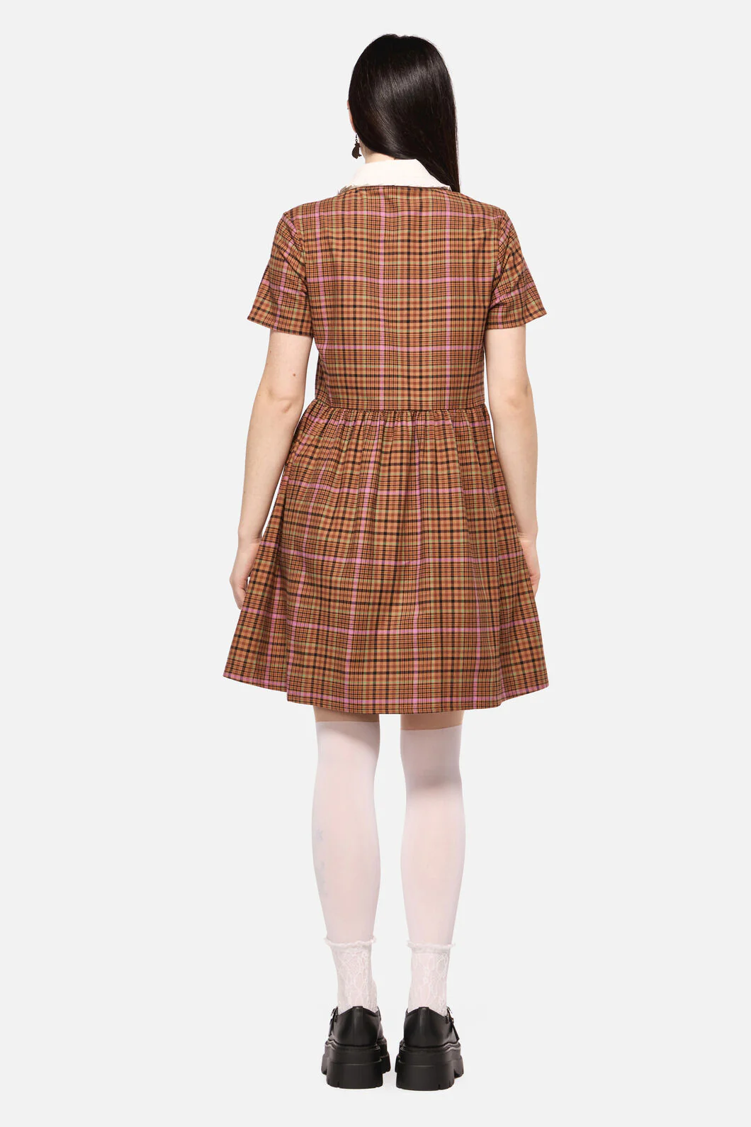Rustic Check Collar Dress - Image 5