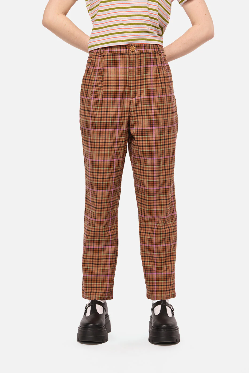 Rustic Check Slim Fit Pants - Image 2