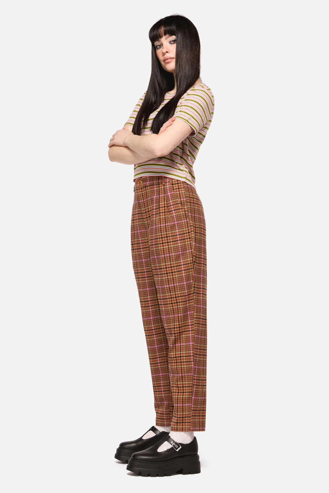 Rustic Check Slim Fit Pants - Image 4
