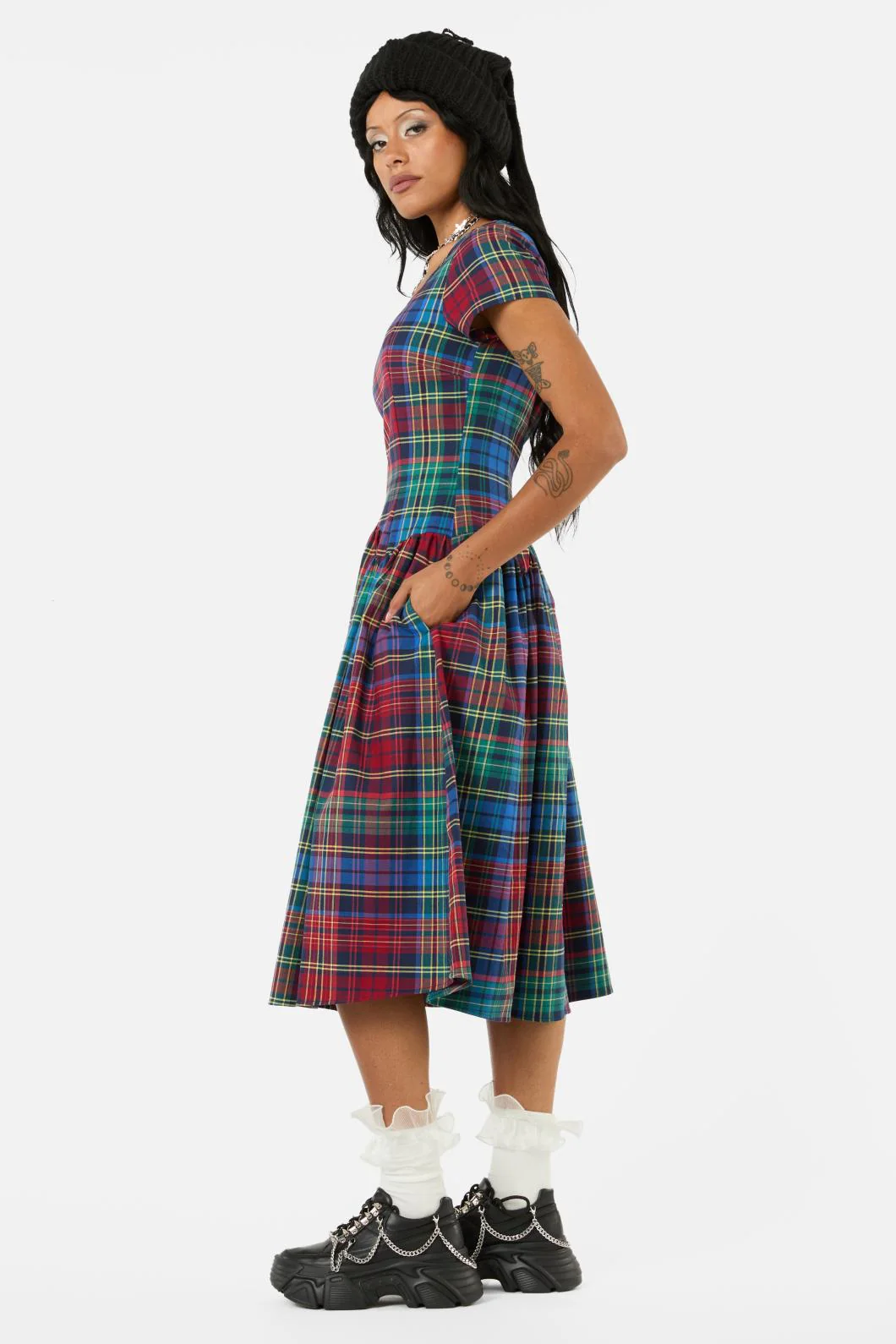 Sainted Tartan Dress - Image 3