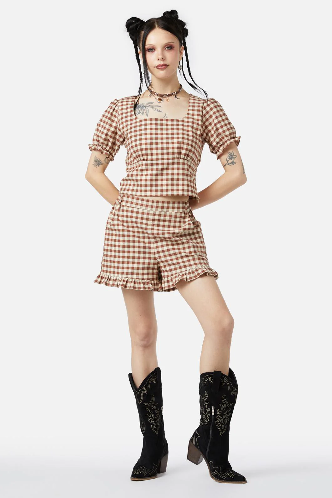 Saloon Gingham Blouse - Image 10