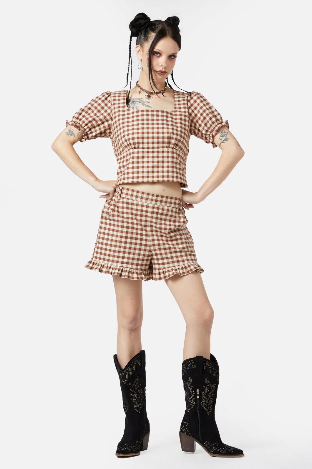 Saloon Gingham Shorts - Image 6