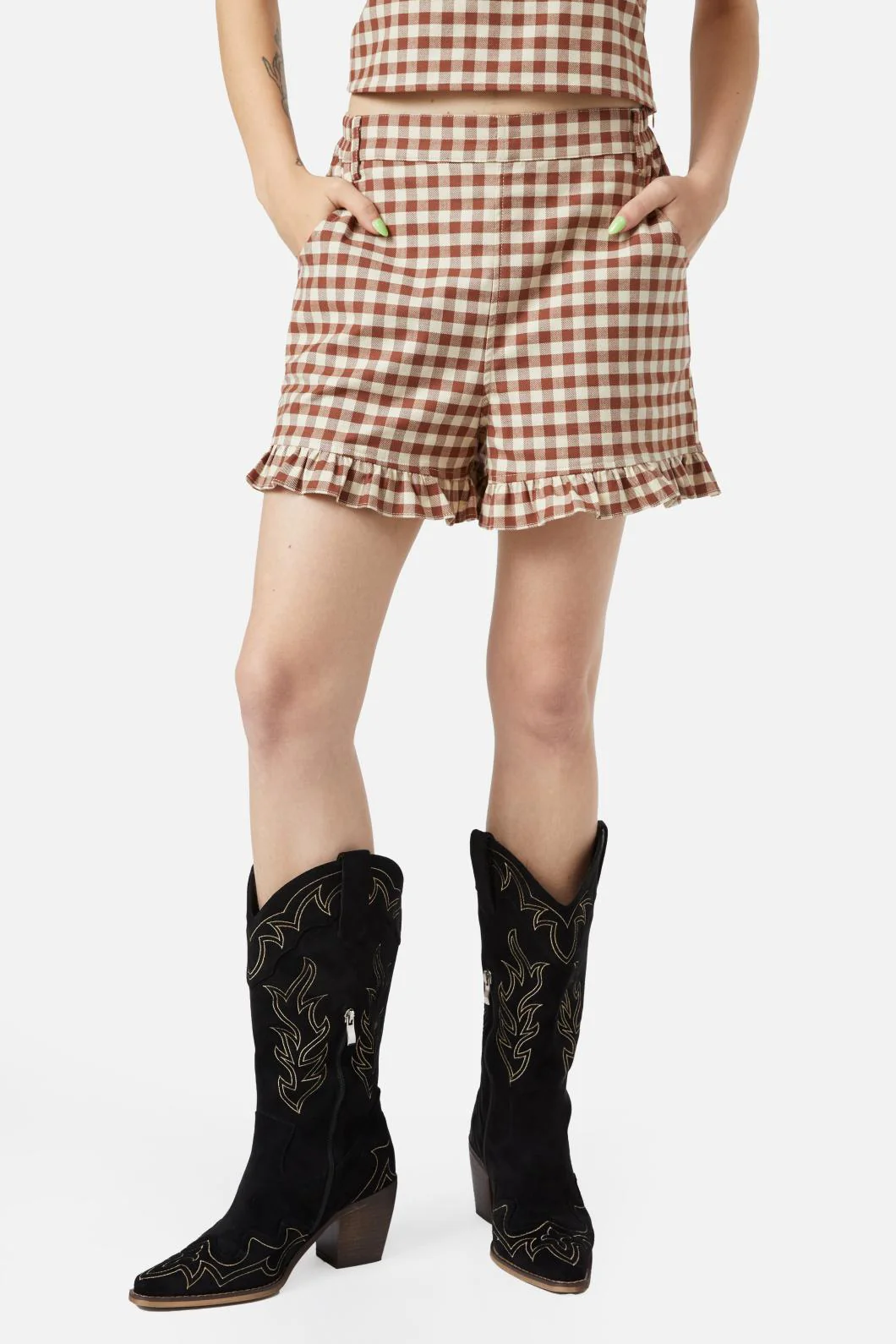 Saloon Gingham Shorts - Image 7