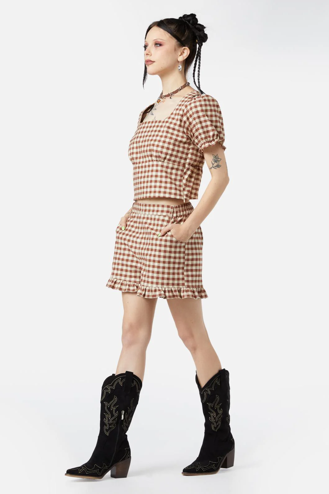 Saloon Gingham Shorts - Image 8