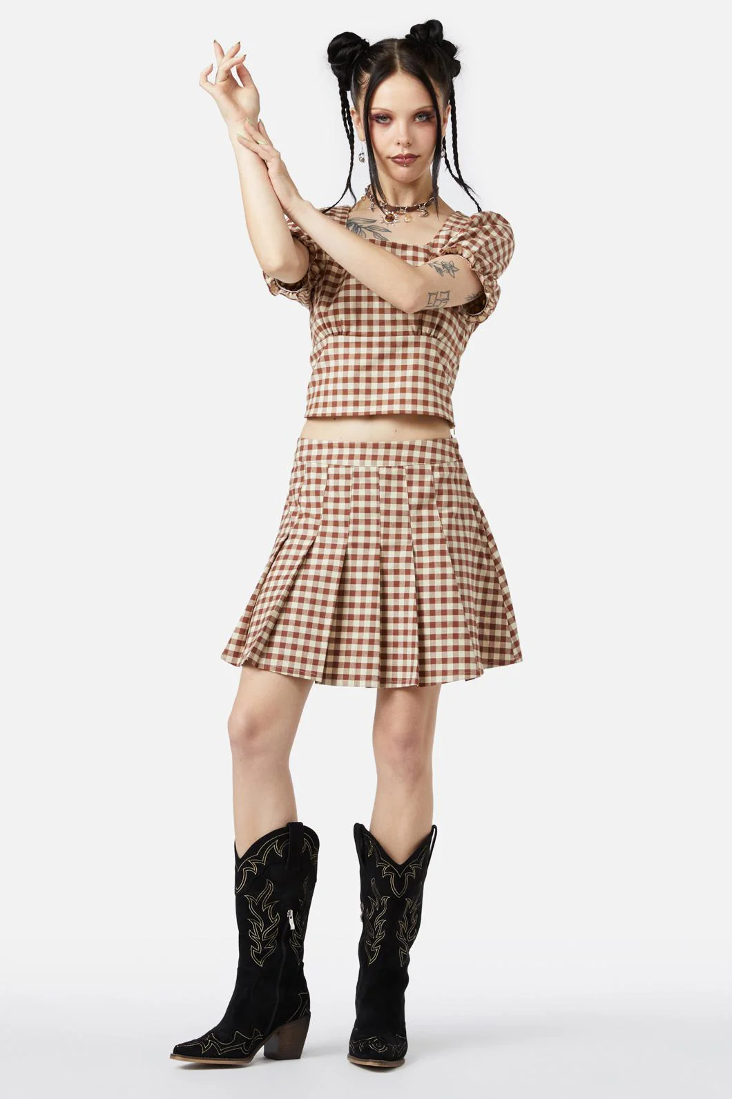Saloon Gingham Skirt - Image 2