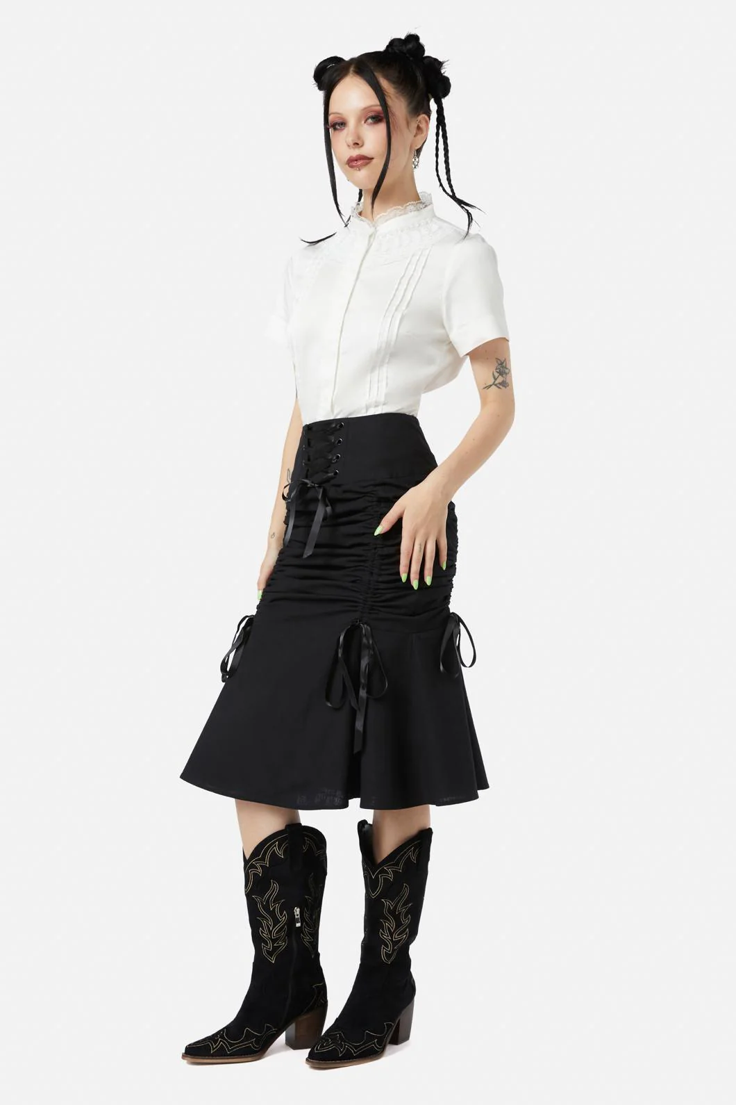 Saloon Ruched Skirt - Image 5