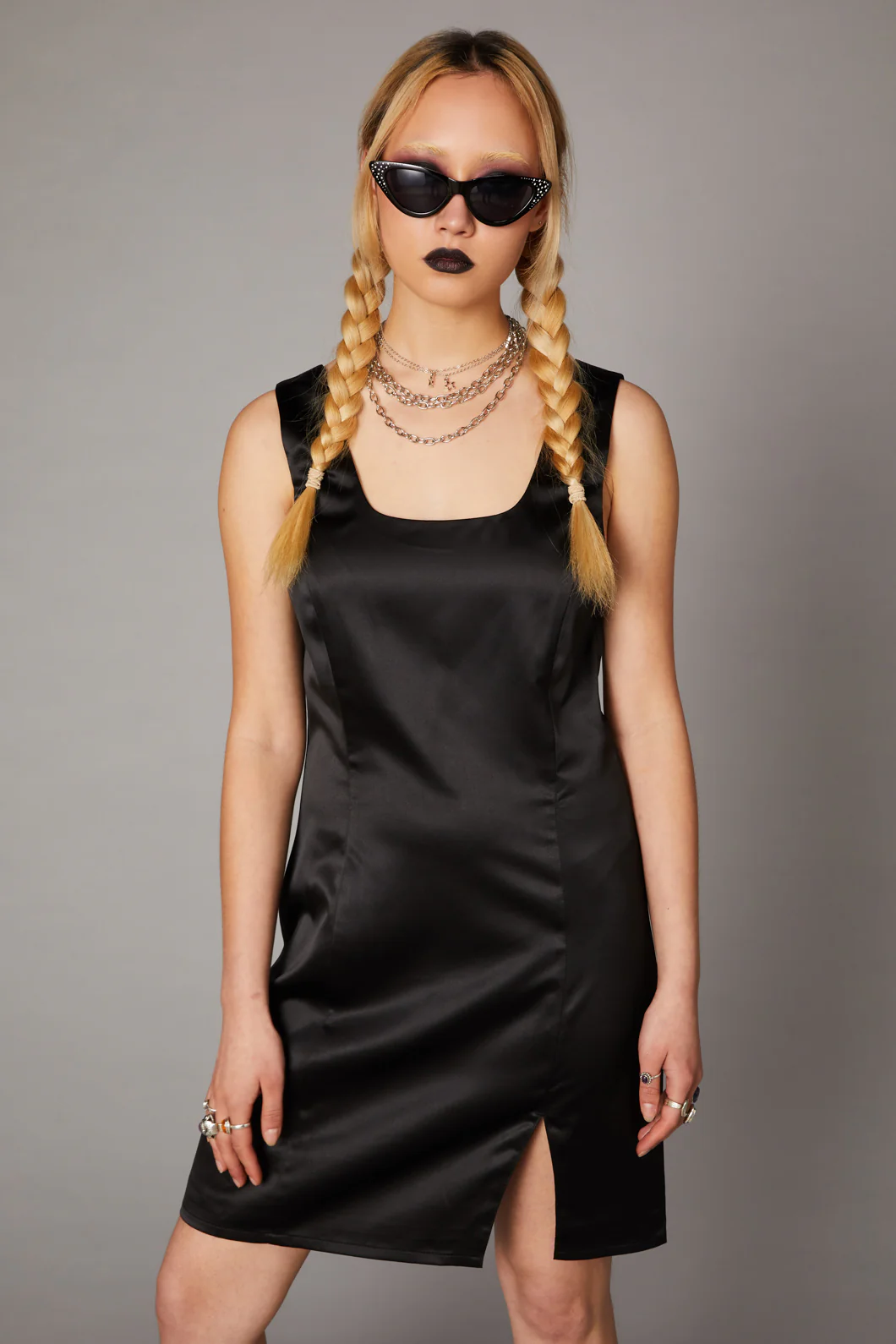 Satin Mini Dress - Image 17