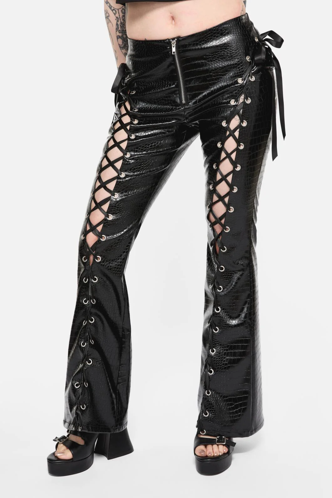 Scales Lace Up PU Pant - Image 2