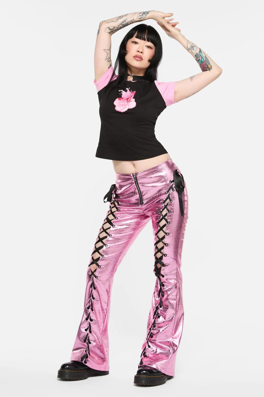 Scales Lace Up PU Pant - Image 8