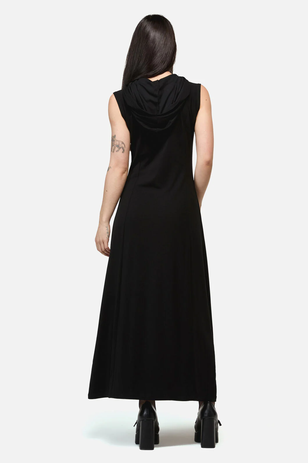 Séance Hooded Goth Maxi Dress - Image 6