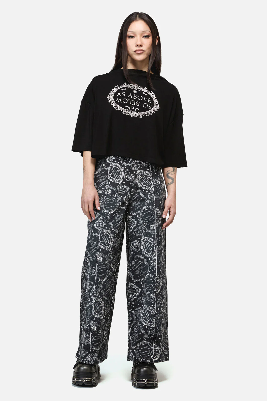 Séance Hooded Goth Print Tee