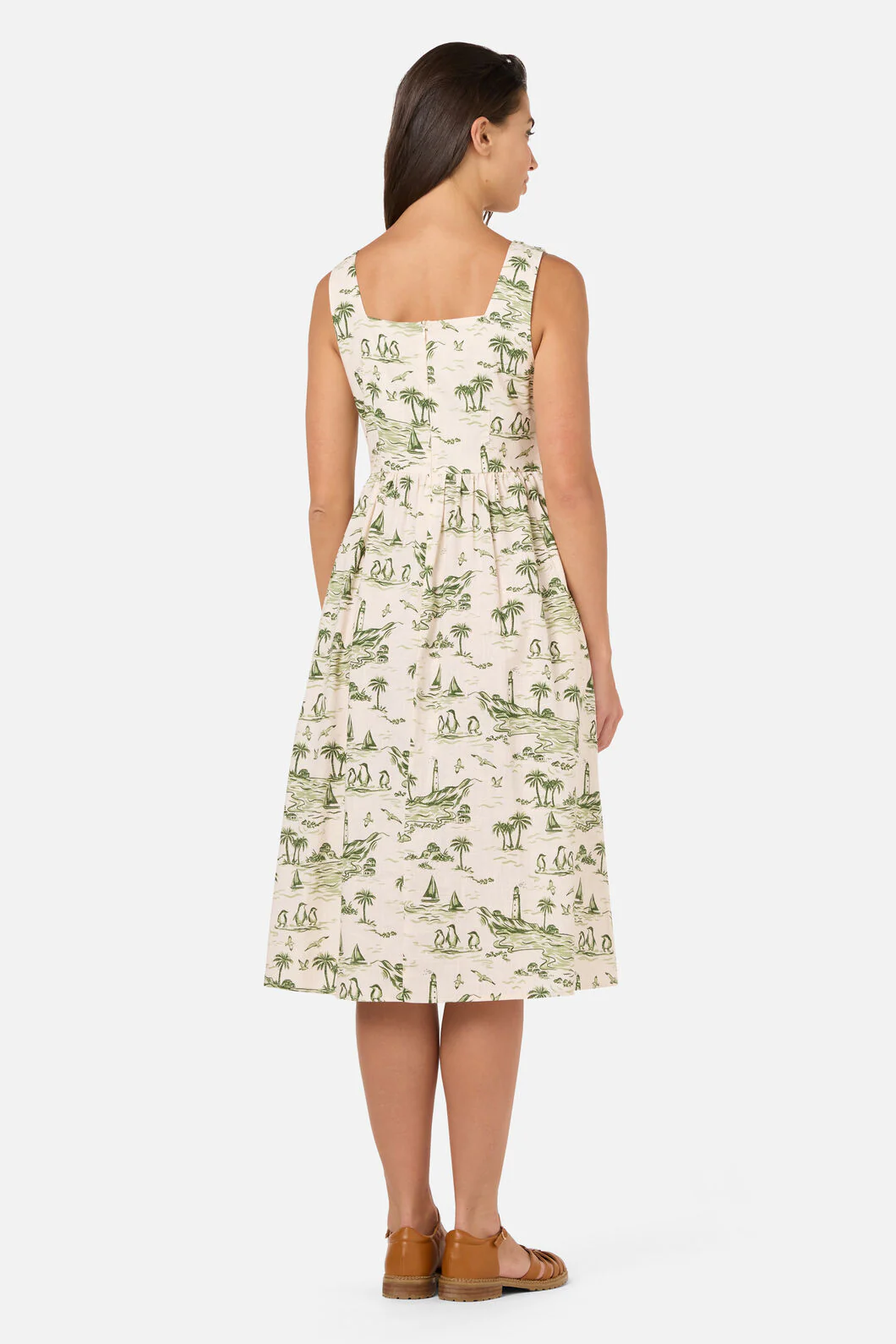 Seaside Toile Midi Dress - Image 9