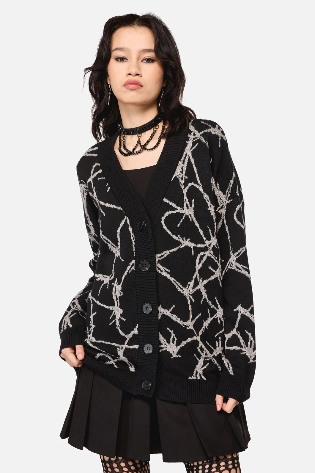 Sharp Hearted Oversized Cardigan - Image 2