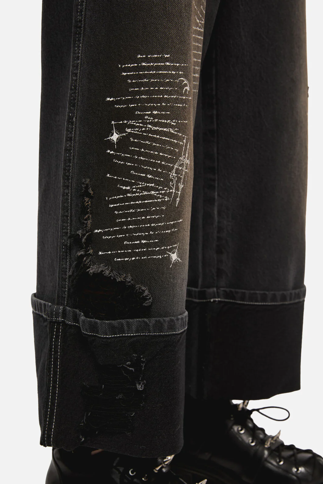 Sigil Distressed Wide Leg Jean - Image 6