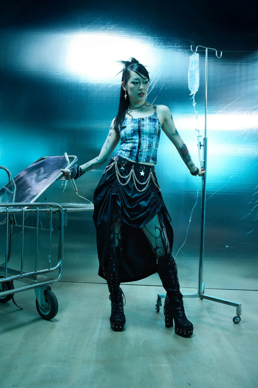 Sinister Goth Maxi Skirt - Image 2