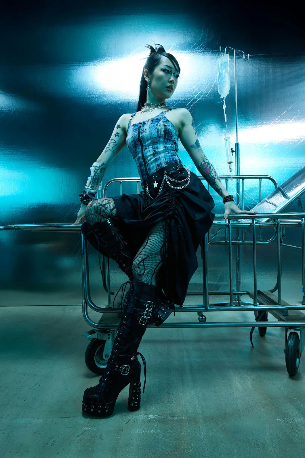 Sinister Goth Maxi Skirt - Image 3