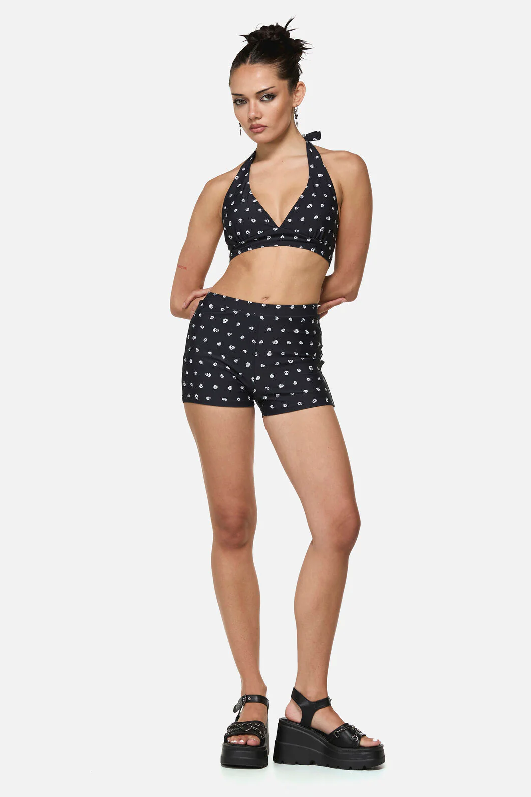 Skull Polka Dot Bikini Bottom