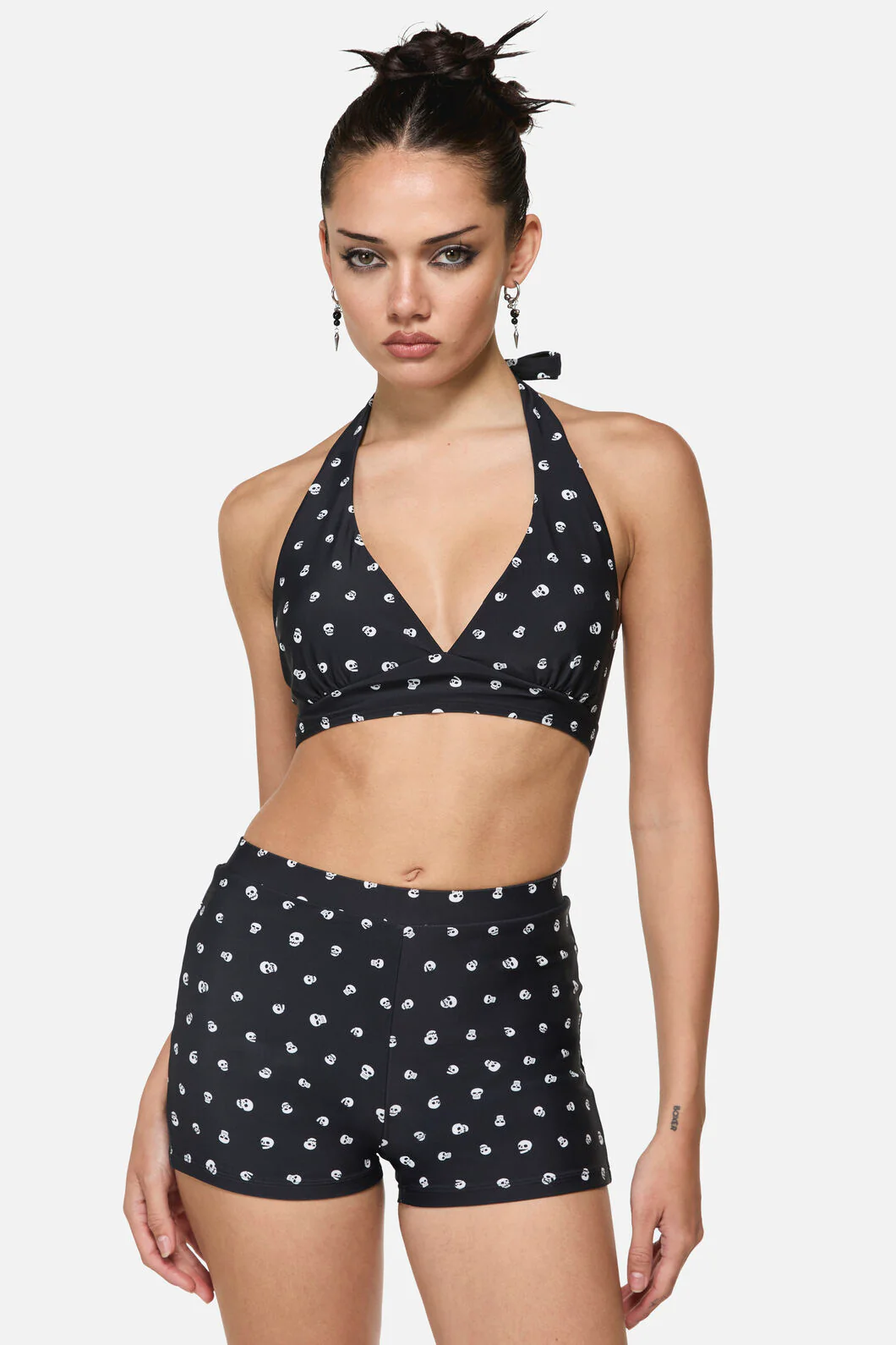 Skull Polka Dot Bikini Top